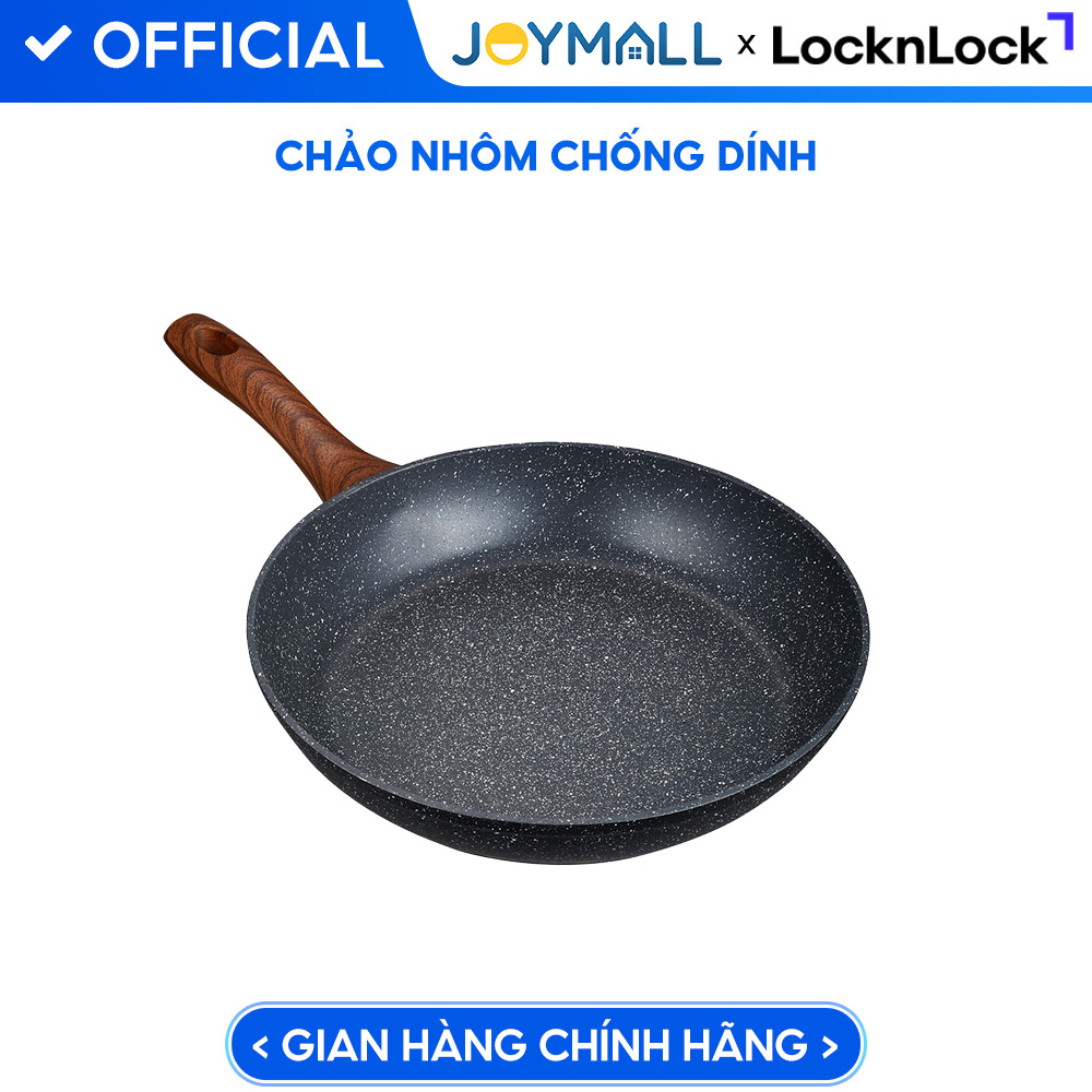 Chảo Nhôm Chống Dính Lock&Lock Baum Marble 1 Tay Cầm LBU1283C 28cm