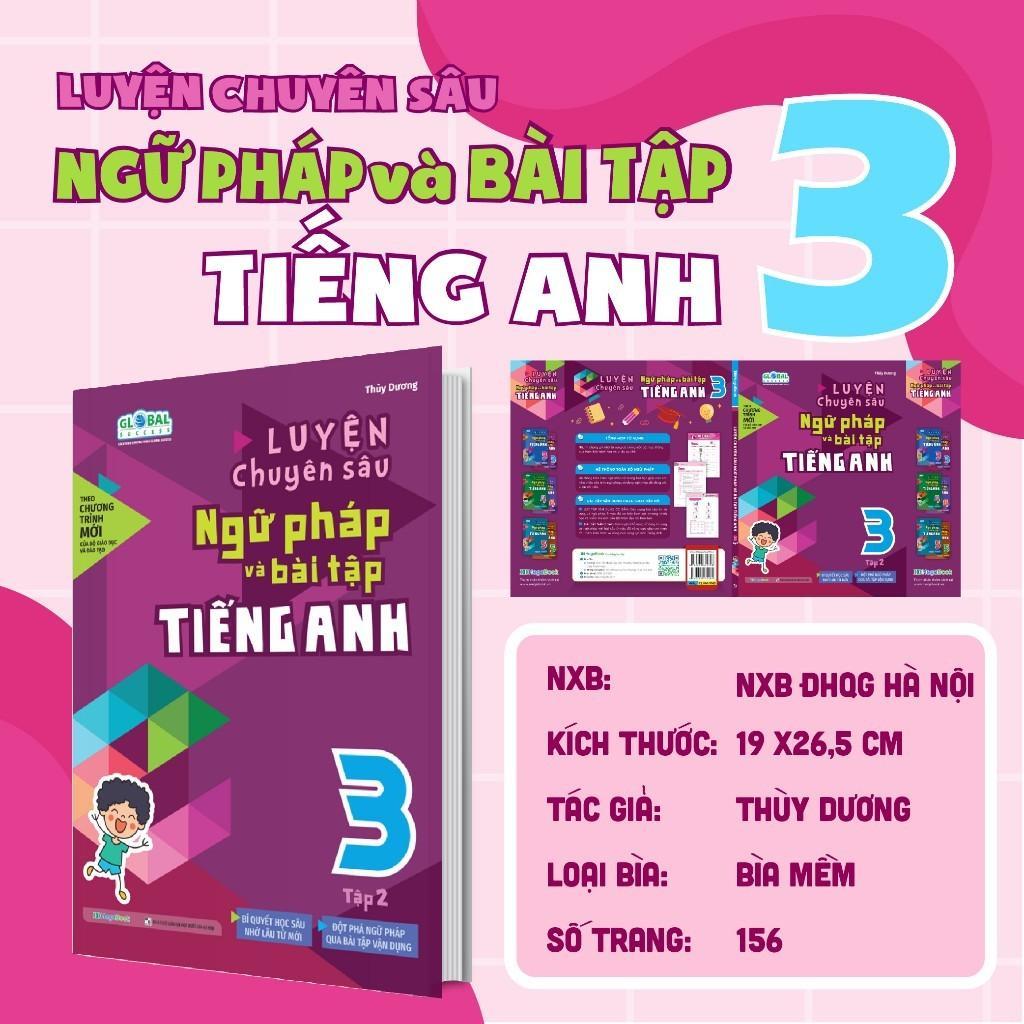 Sách - Luyện Chuyên Sâu Ngữ Pháp Và Bài Tập Tiếng Anh Lớp 3 - Chọn Lẻ 2 Tập - Megabook