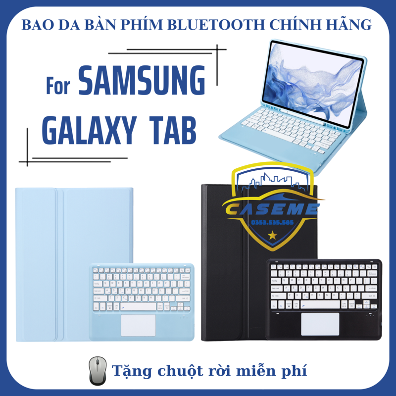 Bao Da Kèm Bàn Phím Bluetooth Có Trackpad Cho Samsung Galaxy Tab S7 – Thiết Kế Tháo Rời, Kết Nối Nhanh - Hàng Chính Hãng