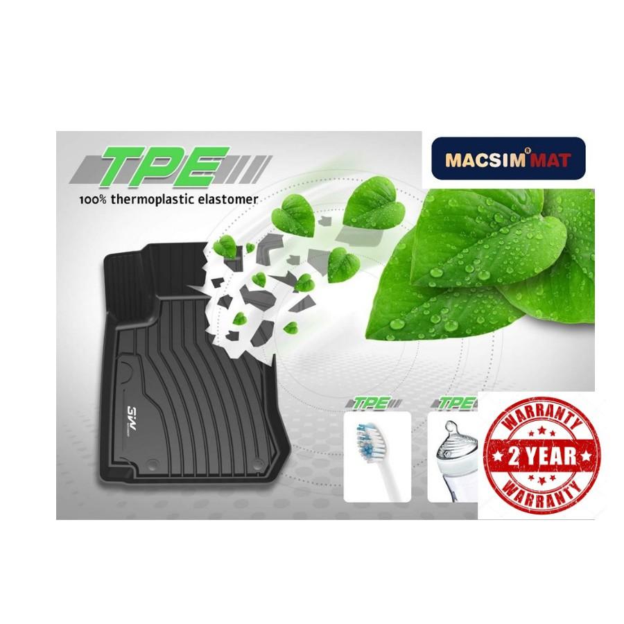Thảm lót sàn BMW M3 2012- đến nay nhãn hiệu Macsim 3W - chất liệu nhựa TPE đúc khuôn cao cấp - màu đen