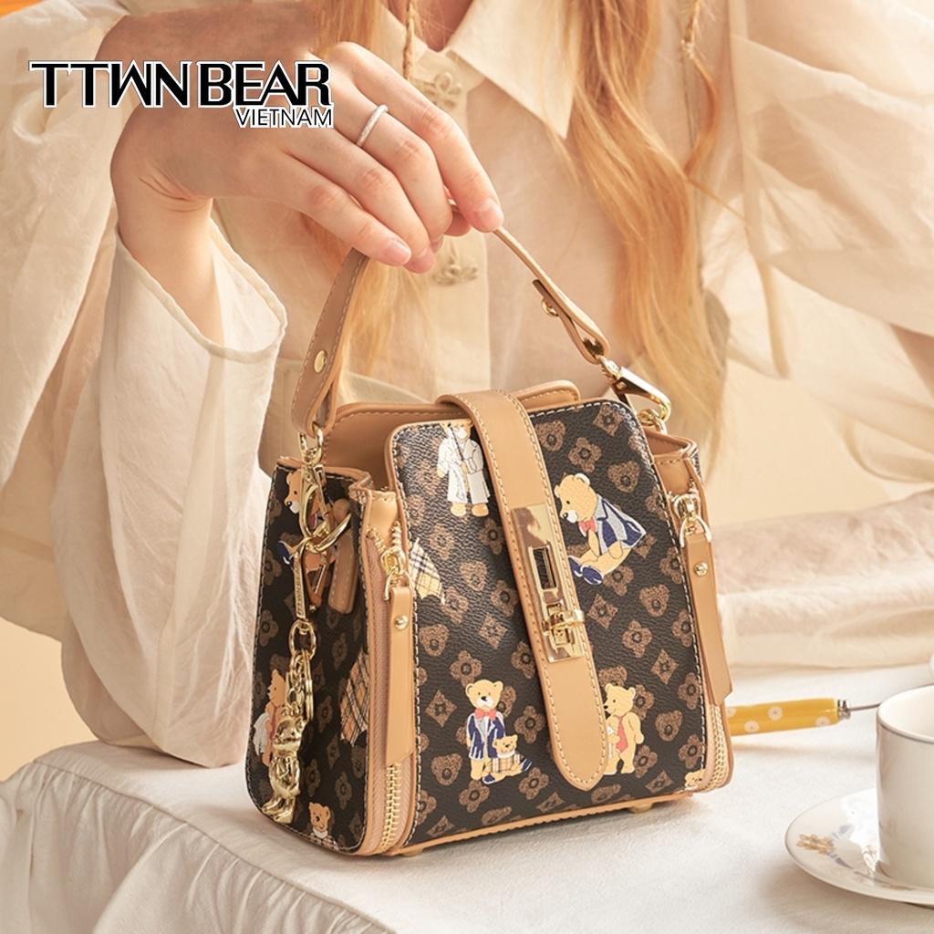 Túi xách nữ cầm tay, đeo chéo, da cao cấp thời trang TTWN BEAR - TN1334