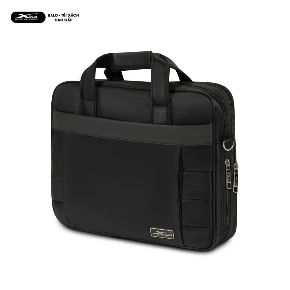 Cặp Doanh Nhân Xbags Expand Pro XB4002 Màu Đen Cao Cấp, Chống Nước, Nhiều Ngăn, Đựng Được Laptop 17 Inch, Có Khóa Nới Rộng, Sang Trọng!