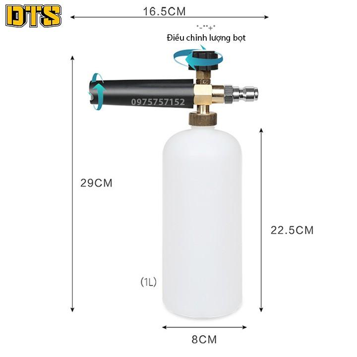 Bộ súng xịt rửa và bình tạo bọt tuyết cao cấp cho máy rửa xe áp lực cao, máy xịt rửa