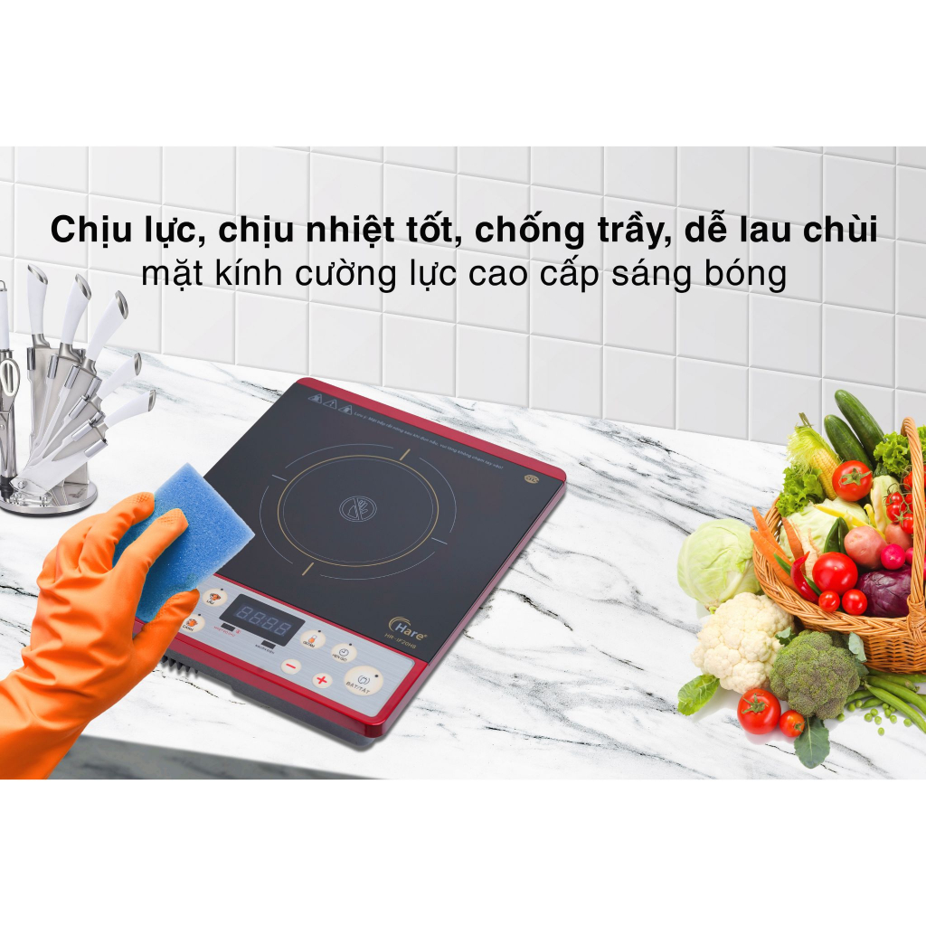 Bếp hồng ngoại công suất 2000W mã HR-IF20H8 -hàng chính hãng thương hiệu Hare - bảo hành 12 tháng