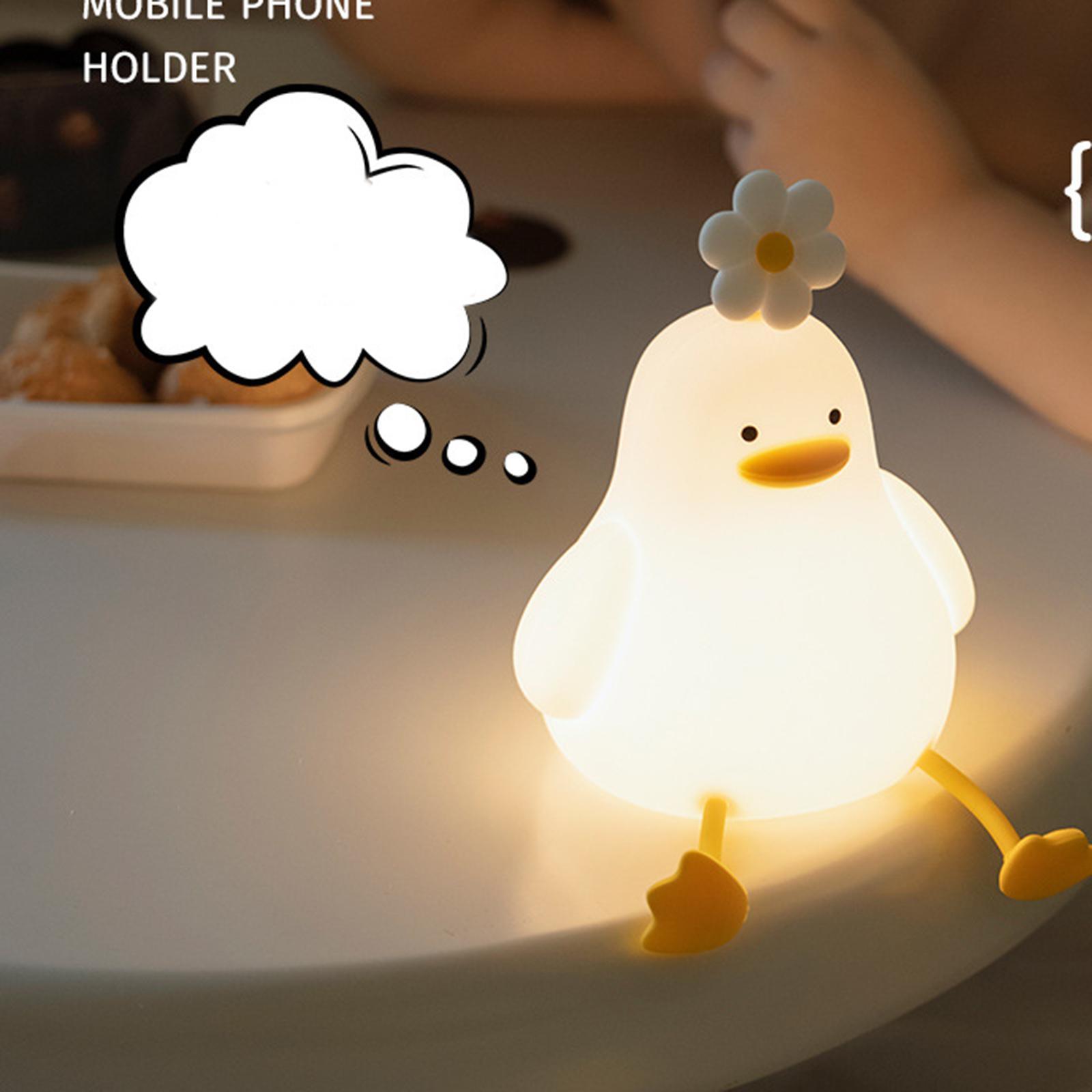 Duck Lamp Rechargeable 3 Brightness Adjustable Silicone Night Light for Kids