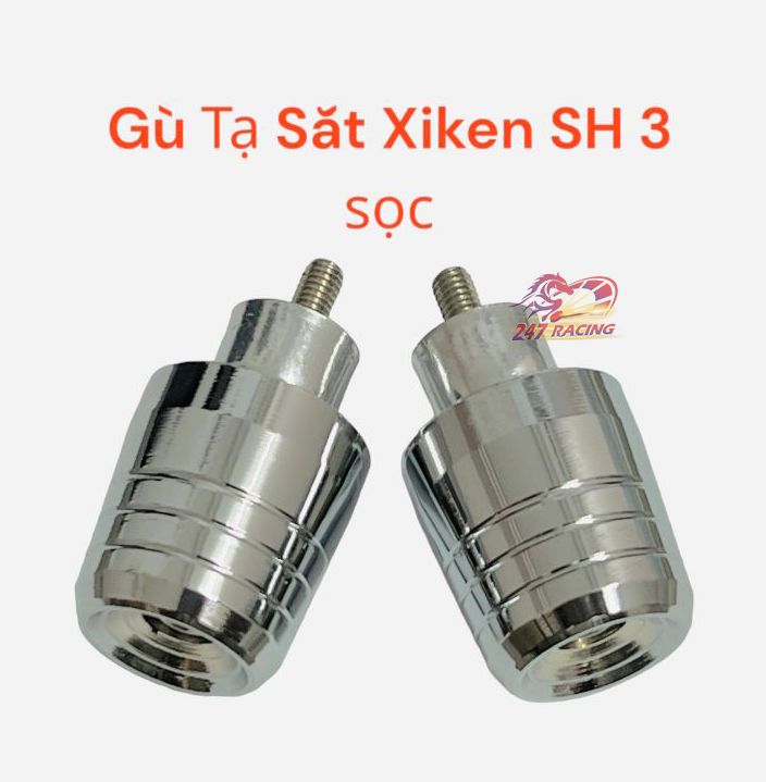 Cặp gù tay lái SH XiKen 3 sọc gắn xe máy Sirius Wave Dream Exciter Winner Sonic....