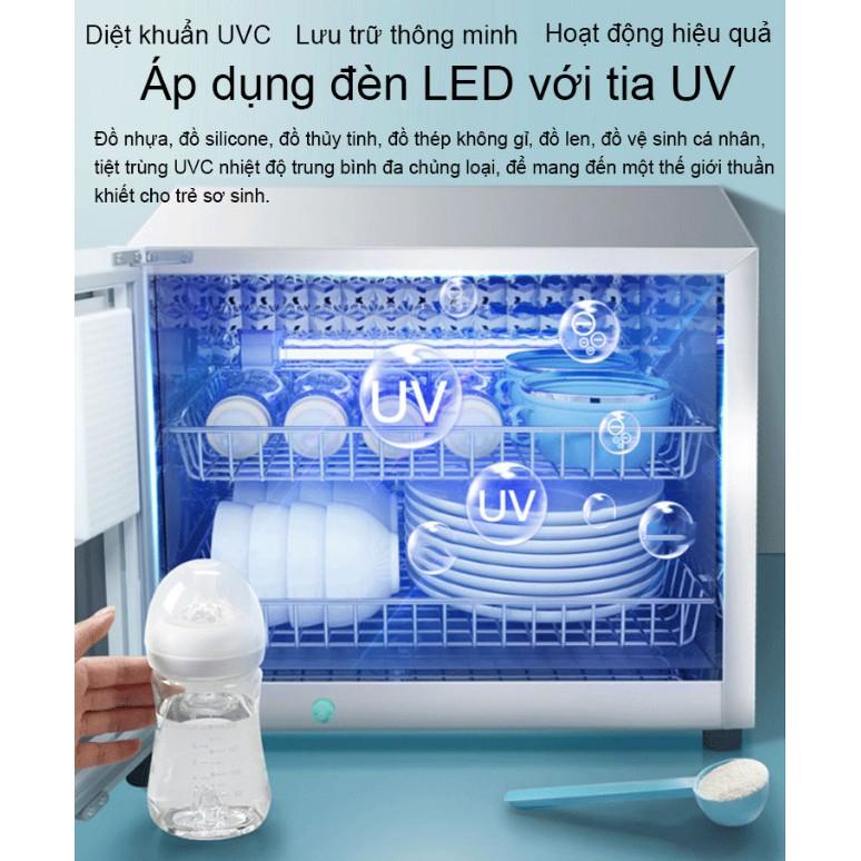 Tủ tiệt trùng diệt khuẩn khử độc tố 2 tầng mini cho gia đình UV sterilizer