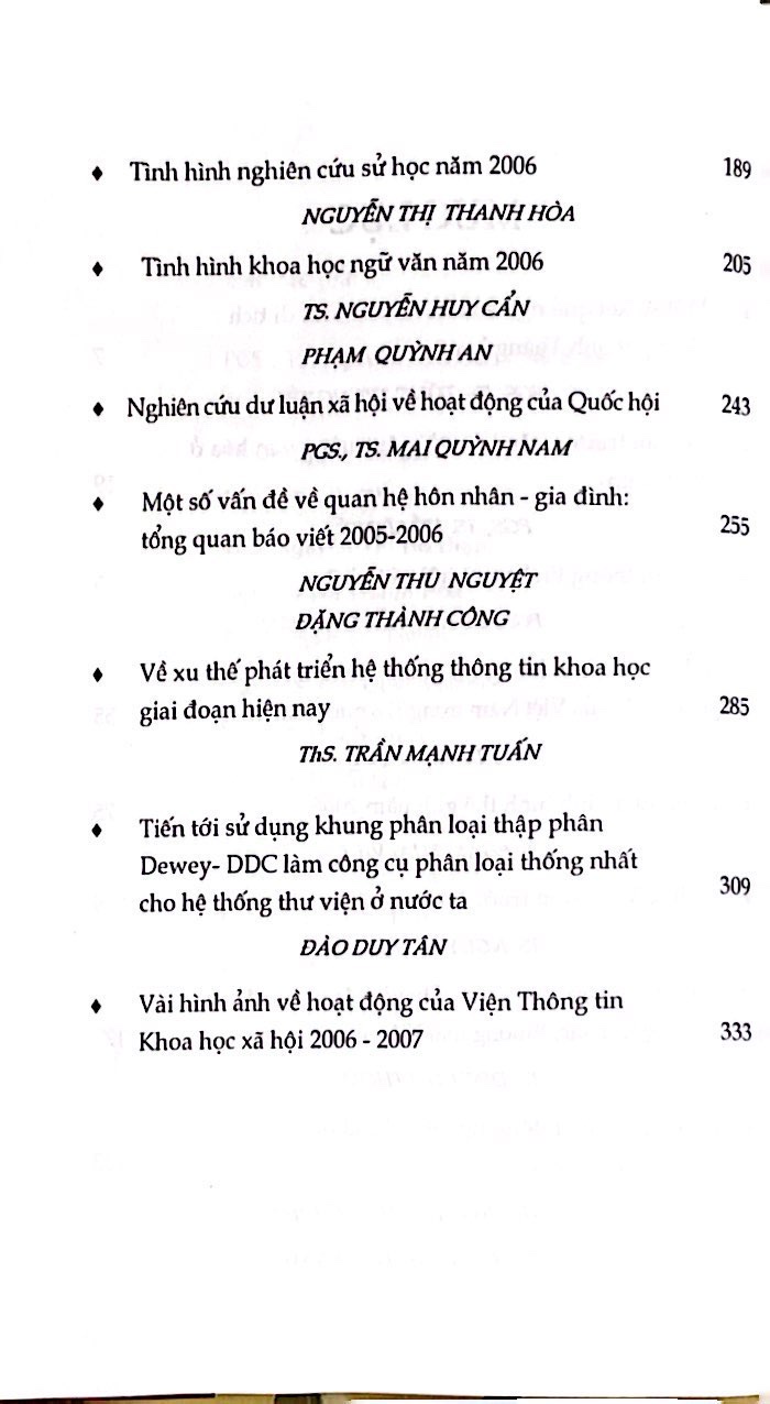 Niên Giám Khoa Học Xã Hội Số 2