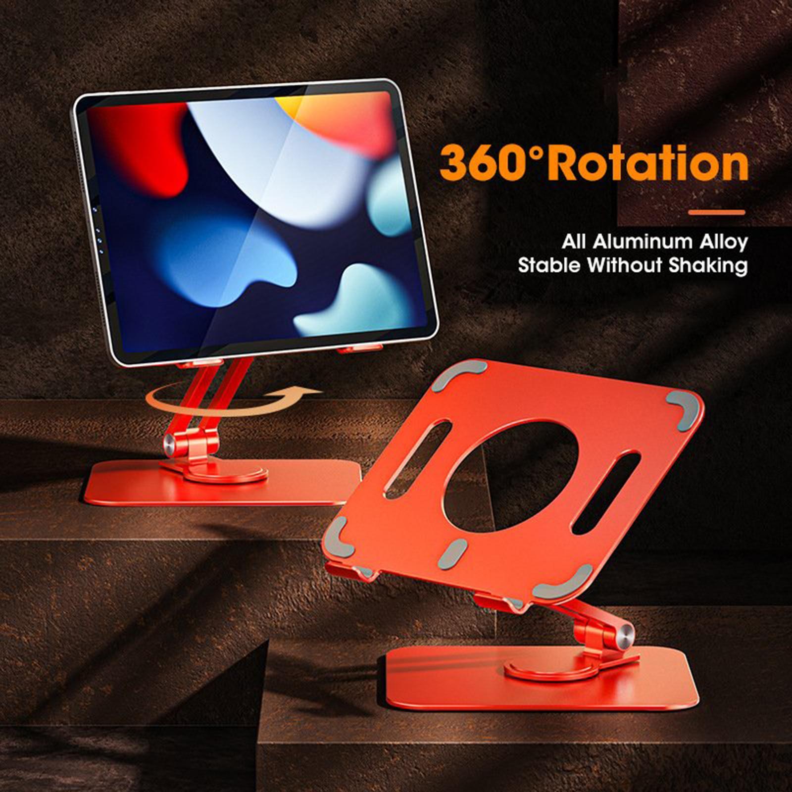 Tablet Stand 360° Rotating Adjustable Height Laptop Riser Stand for iPad Smartphones Work