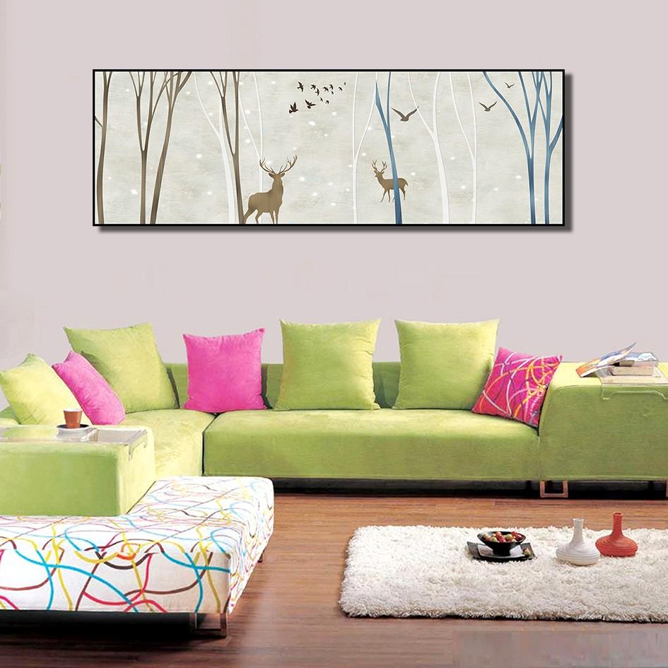 Tranh canvas khổ lớn - tranh nghệ thuật treo tường Thế Giới Tranh Đẹp - Q31C-60x180cm