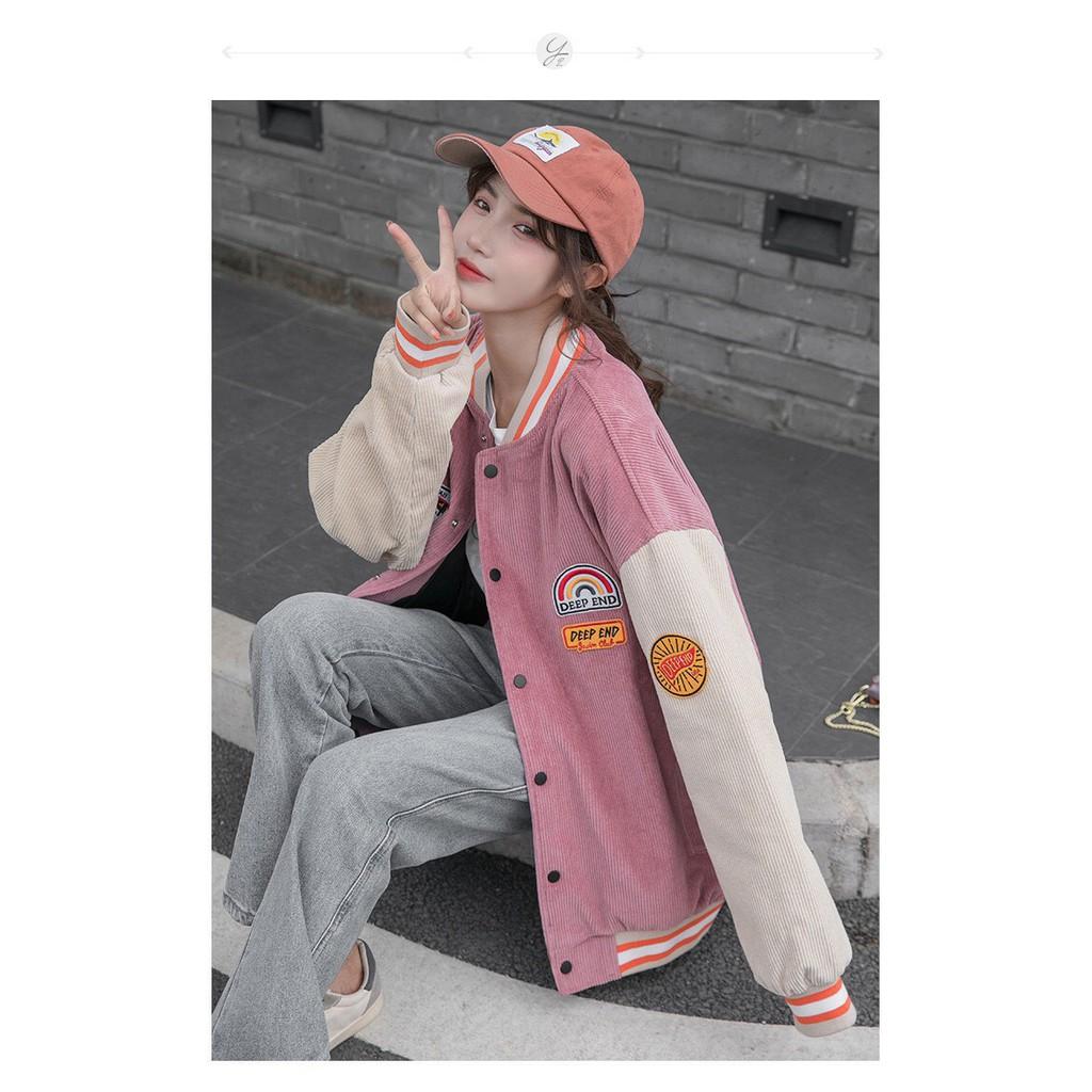 Áo Bomber nhung cầu vồng End