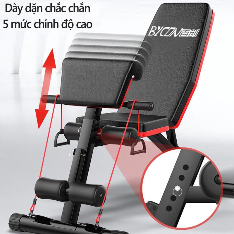 SP5001ghế tập gym tập tạ 4 trong1có thể gấp gọn đa chức năng dùng tại nhà ghế băng tập thể thao dụng cụ thể hình tạ đẩy