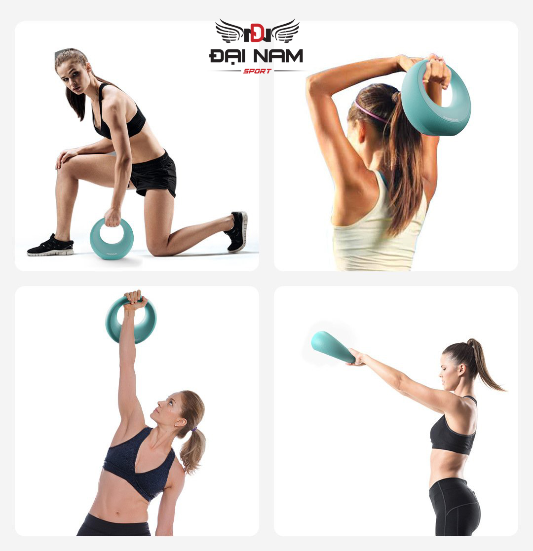 Tạ Bình Vôi,Tạ Ấm Hình Mặt Trăng 20LB Lõi Thép Nguyên Khối Bọc Cao Su Dẻo Đại Nam Sport