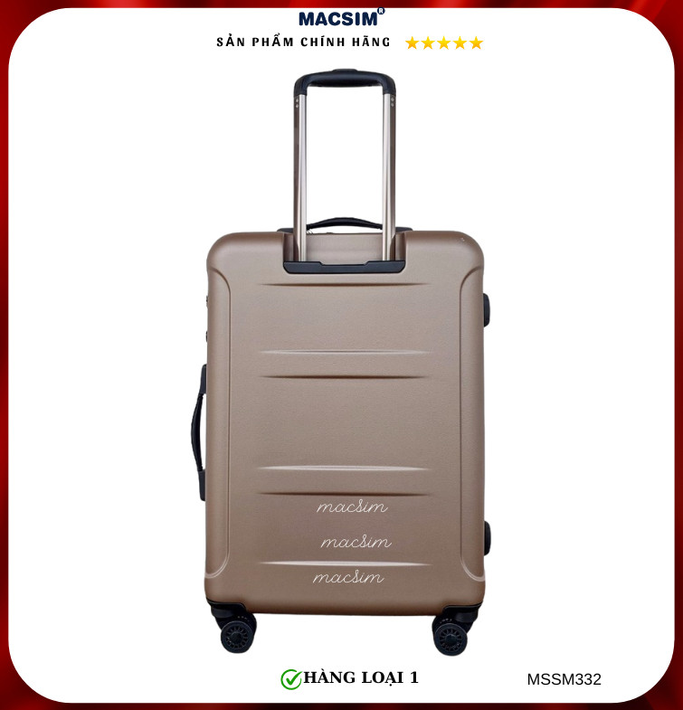 Vali cao cấp Macsim Smooire MSSM332 cỡ 24 inch màu vàng hàng loại 1
