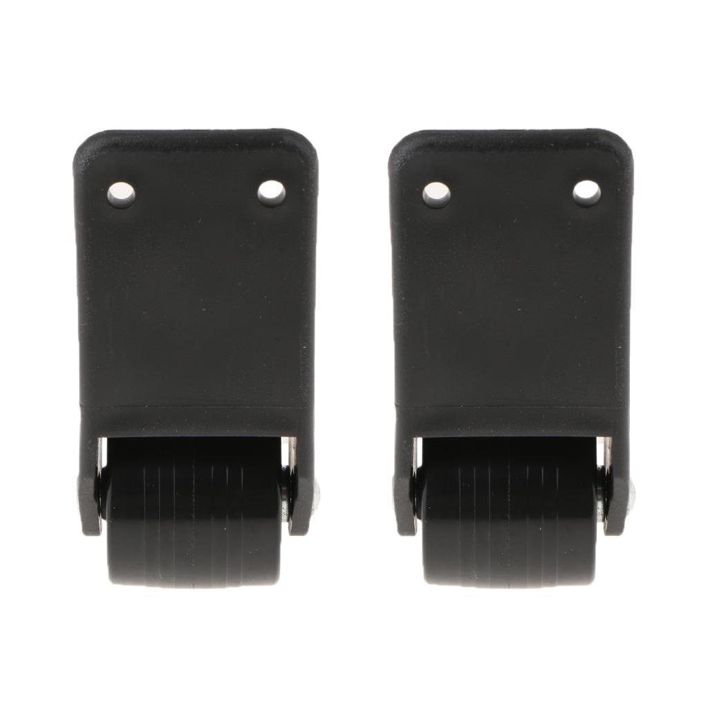 2 Pieces DIY Luggage Mute Wheels Suitcase Trolley Right Angle Casters H-002A