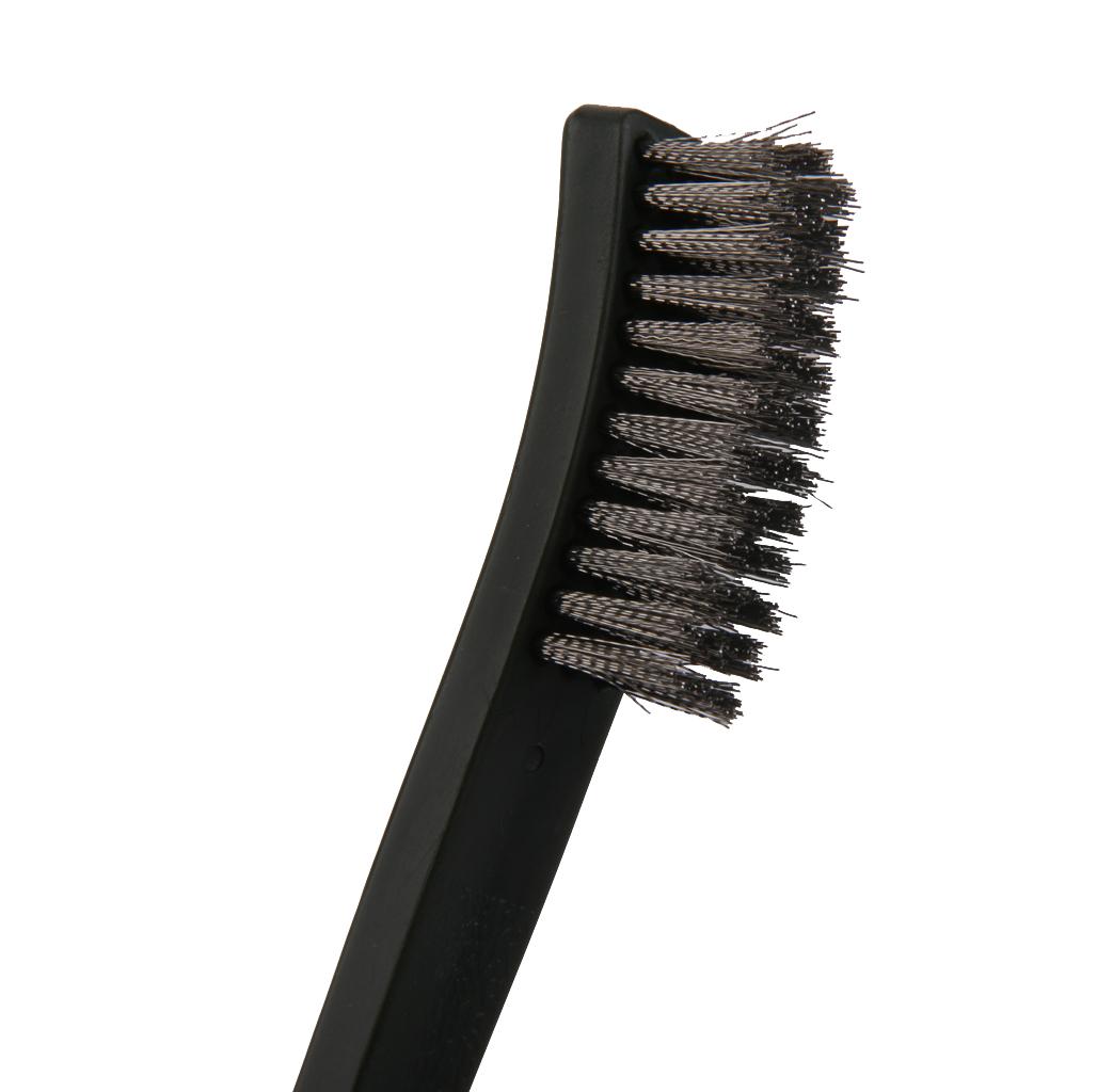 3 x Wire Brush Set Brass Nylon Stainless Steel Bristle Cleaning Tool Cleaner