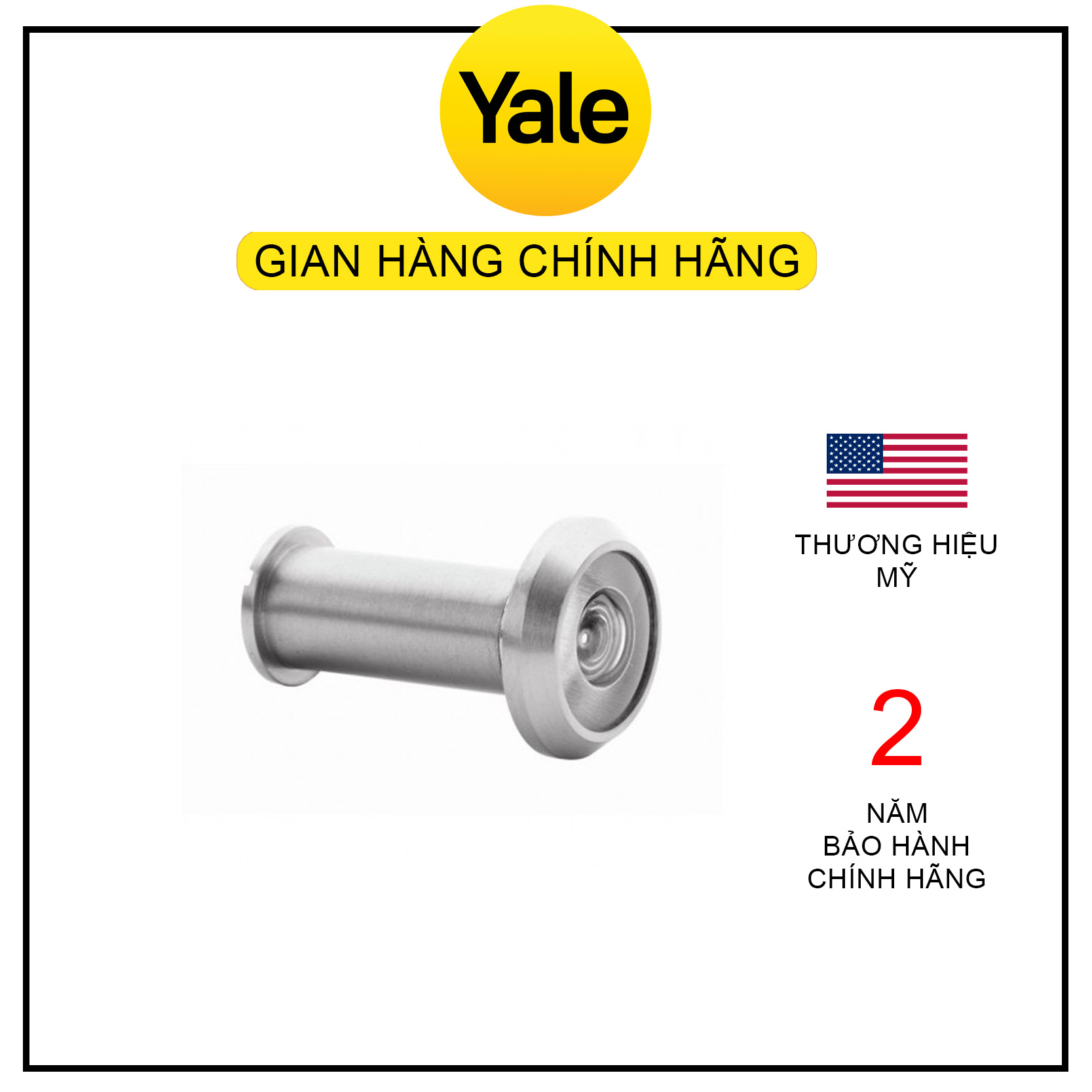 Mắt thần cửa đi 180 độ Yale dòng V0401A - Hàng chính hãng