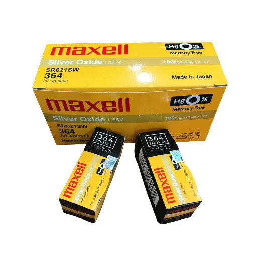 Pin chính hãng Maxell 364 SR621SW AG1 dành cho đồng hồ, thiết bị điện tử - 5 Viên