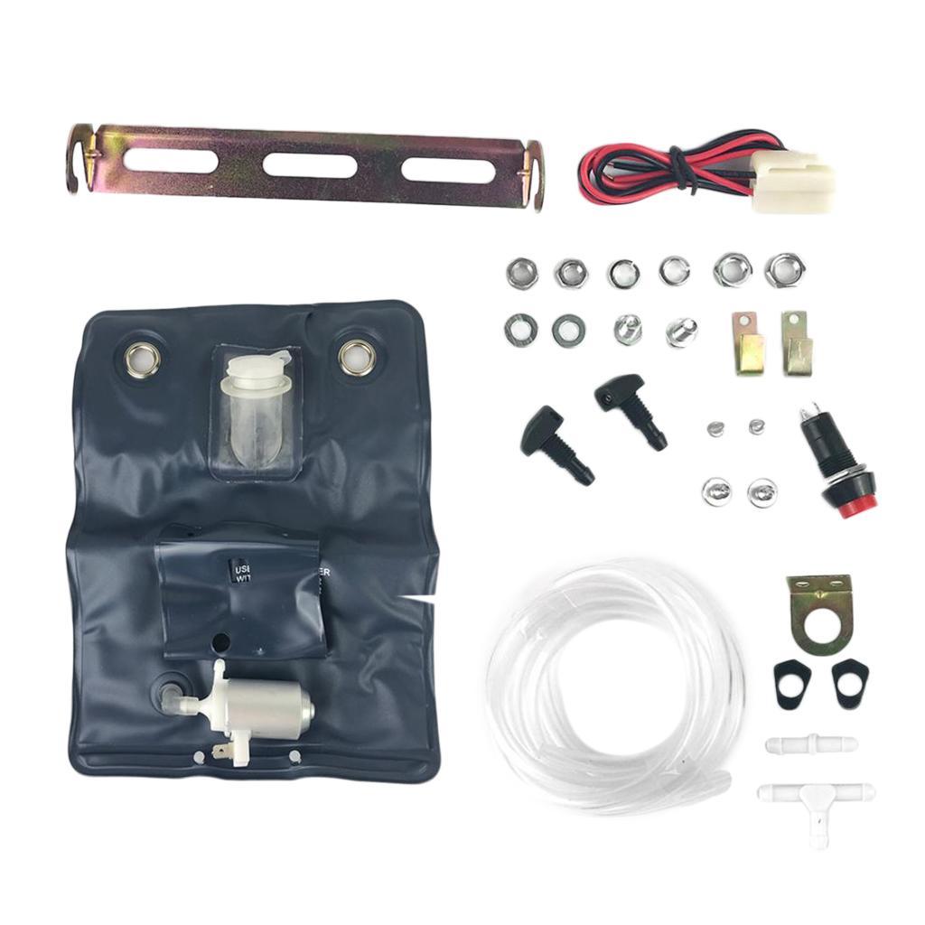 12V 1.1L Washer Pump Motor Windshield Wiper Washer Nozzle for Truck