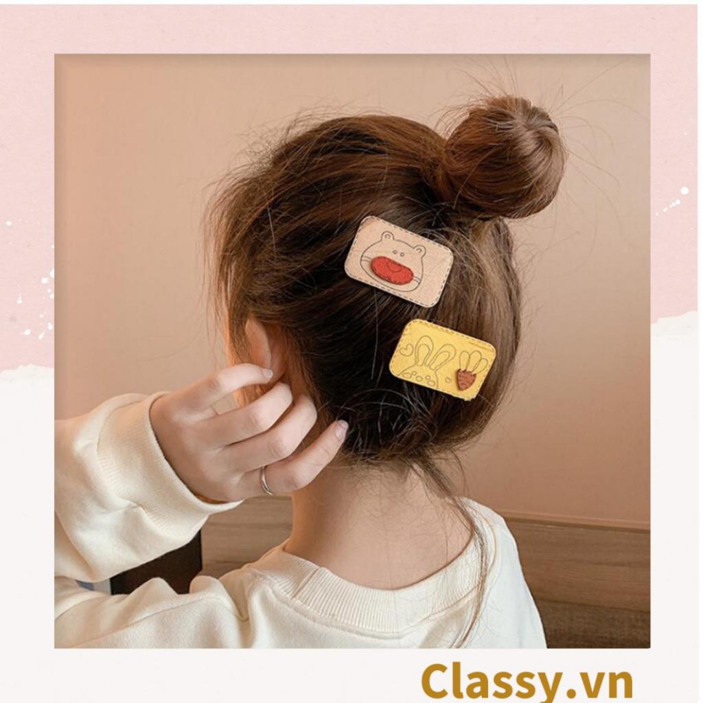 Miếng dán tóc Classy mái một mặt vải in hình hoạt hình PK915