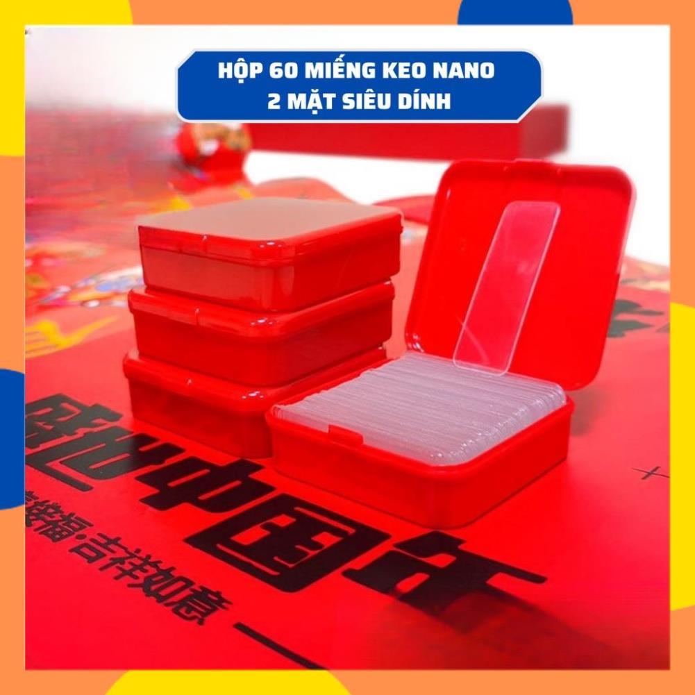 Hộp 60 Miếng Keo Nano 2 Mặt Dán Tường Siêu Dính Hộp Nhỏ Gọn Tiện Dụng K176