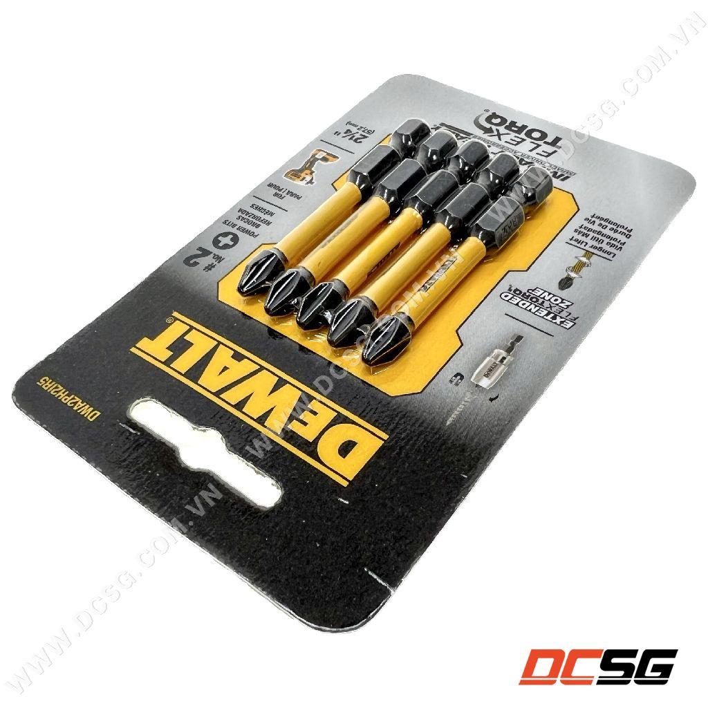 Mũi vít bake 1 đầu Ph2x57.2mm DEWALT FLEXTORQ DWA2PH2IR5 | DCSG