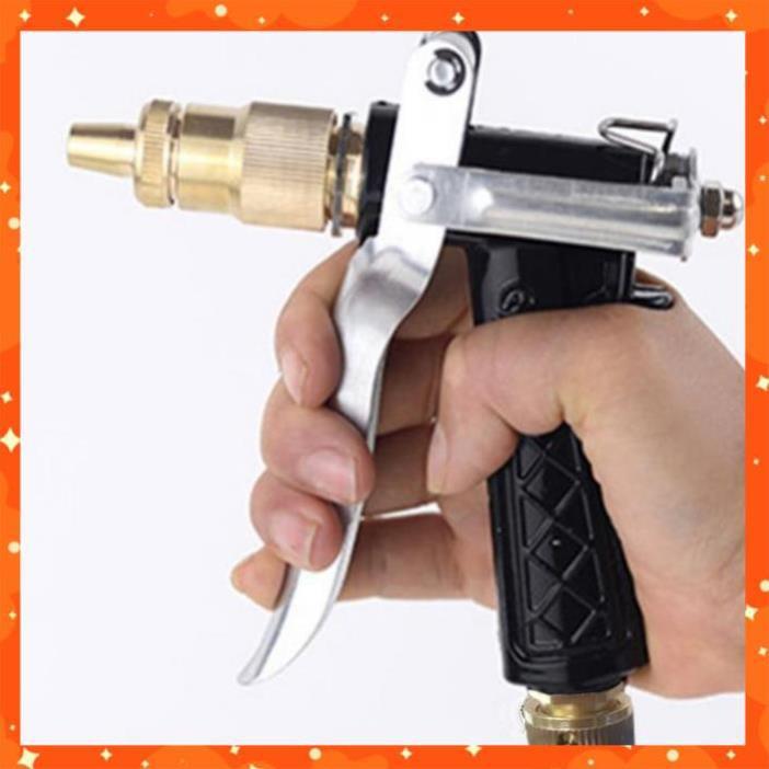 Bộ dây và vòi xịt tăng áp lực nước 300% rửa xe tưới cây 236498 - dây trắng