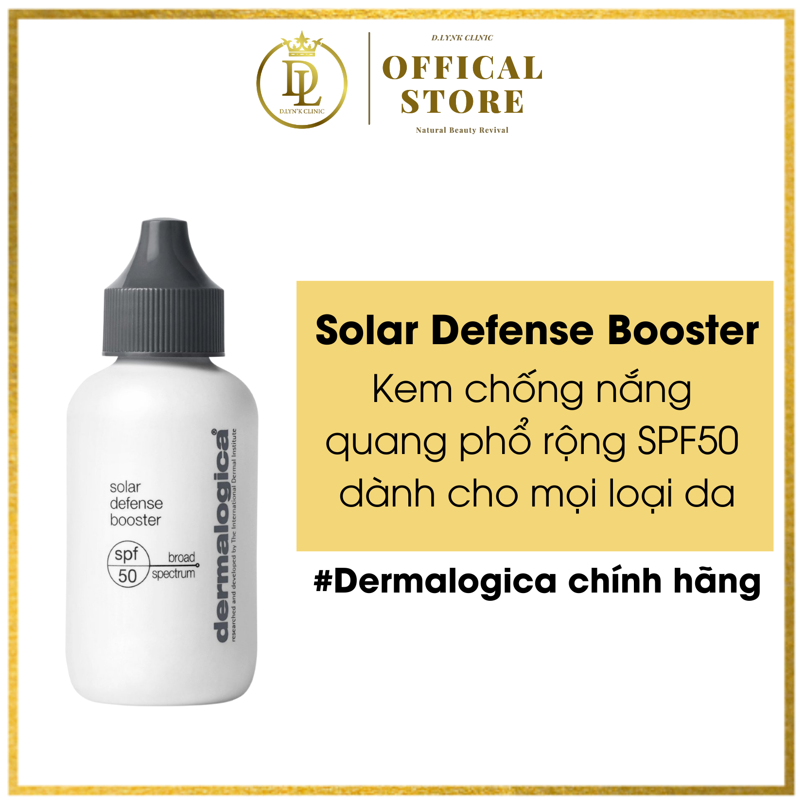 Kem chống nắng quang phổ rộng dành cho mọi loại da Dermalogica - Solar Defense Booster SPF50 50ml