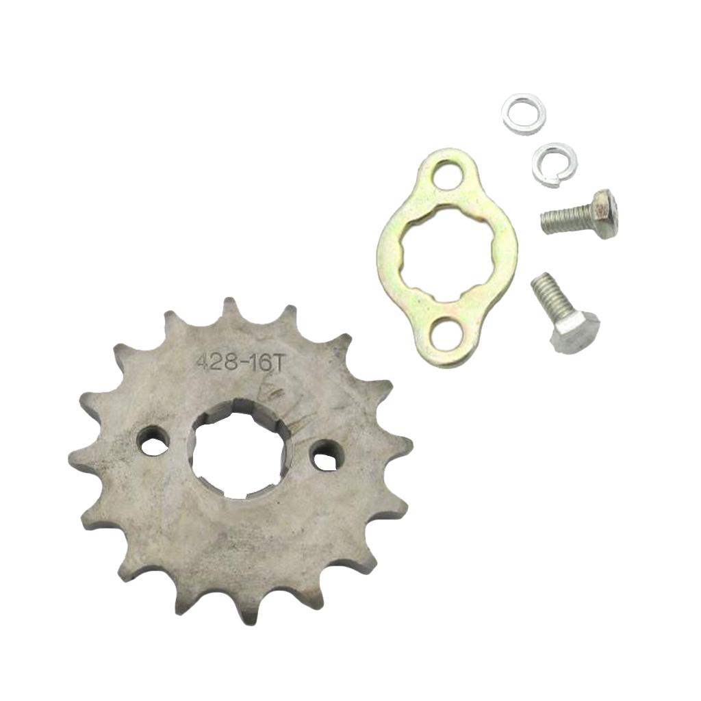 16 Teeth 428 Chain Front Sprocket Cog for Pit Trail Dirt Bike ATV Quad Buggy