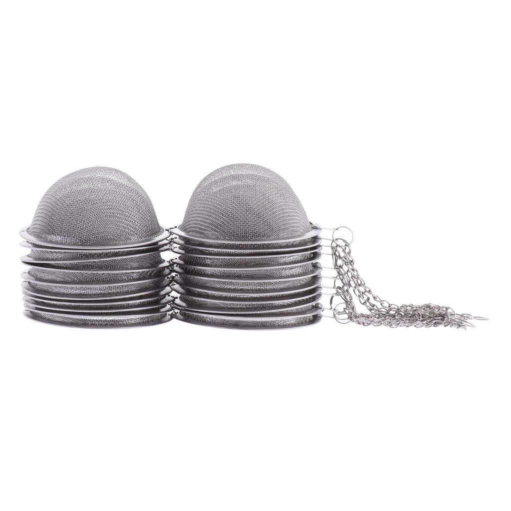 Set 10 Quả Bóng Lưới Lọc Trà Bằng Thép Không Gỉ - Tùy Chọn Kích Thước