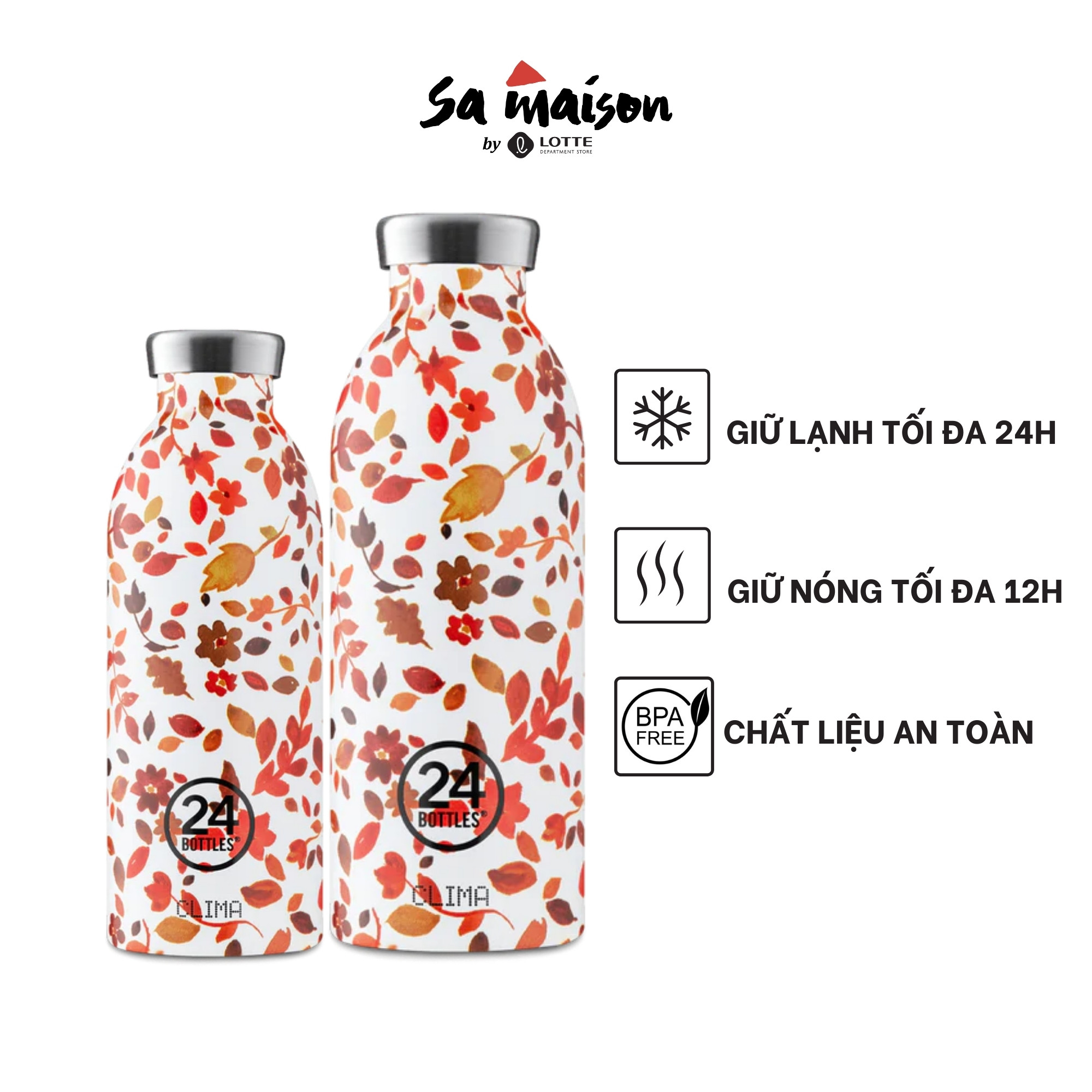 Bình giữ nhiệt chân không 24 Bottles Clima Windy Day