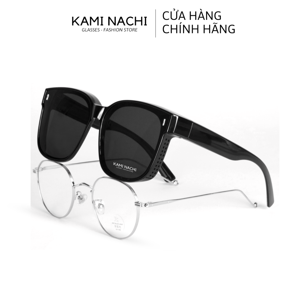 Gọng kính Shield Glasses chống phân cực, chống tia UV, có thể đeo cùng lúc với kính cận KAMI NACHI J10