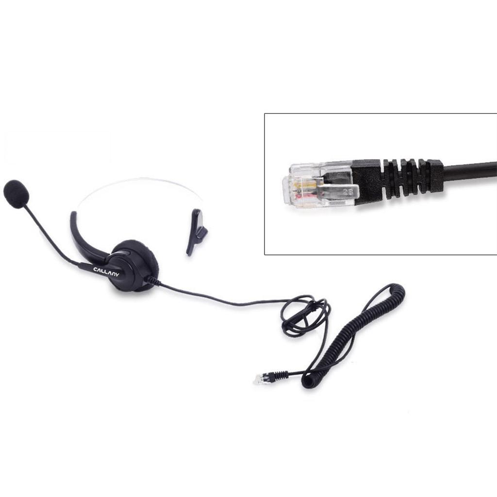 Call Center Hands-free Headsets RJ9 Headphone Monaural Microphone For Office
