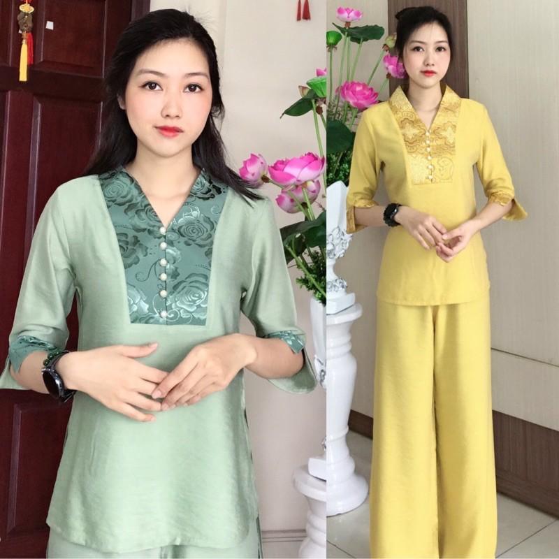 Đồ Lam Đi Chùa # Bà Lai Phối # Đồ Bộ Nữ # Quần Áo Nữ
