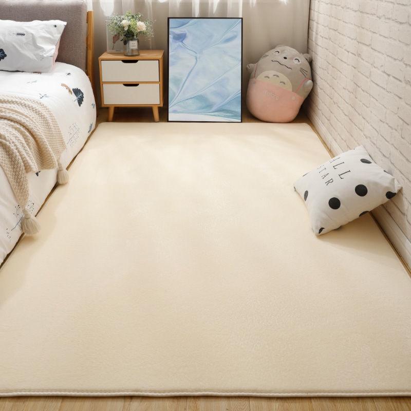 Thảm lót bàn trà / phòng khách / phòng ngủ / ghế sofa làm từ vải lông cừu san hô phong cách Châu Âu
