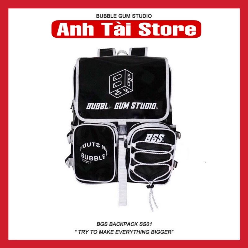 Balo thời trang nam nữ BUBLE GUM STUDIO chất vải Canvas chống thấm nước nắp gập kích cỡ lớn nhiều ngăn tiện dụng AT116