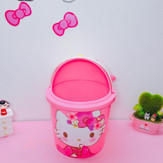 Thùng 2 in1 đựng rác và khăn giấy Hello Kitty