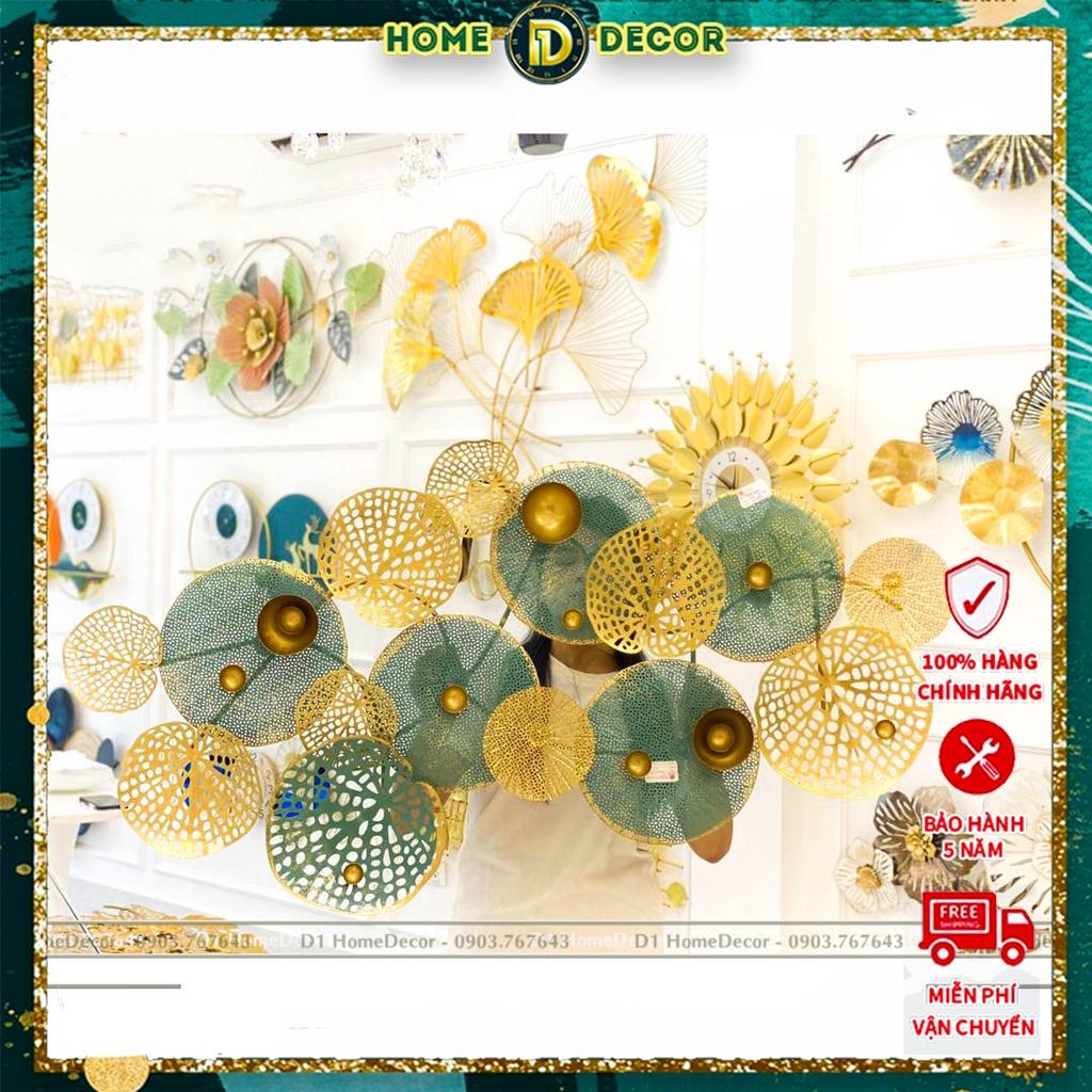 Tranh Sắt Treo Tường Nghệ Thuật,Tranh Decor Trang Trí Hoạ Tiết Lá Sen-Vật Trang Trí Tường Kim Loại-Phong Cách Mới