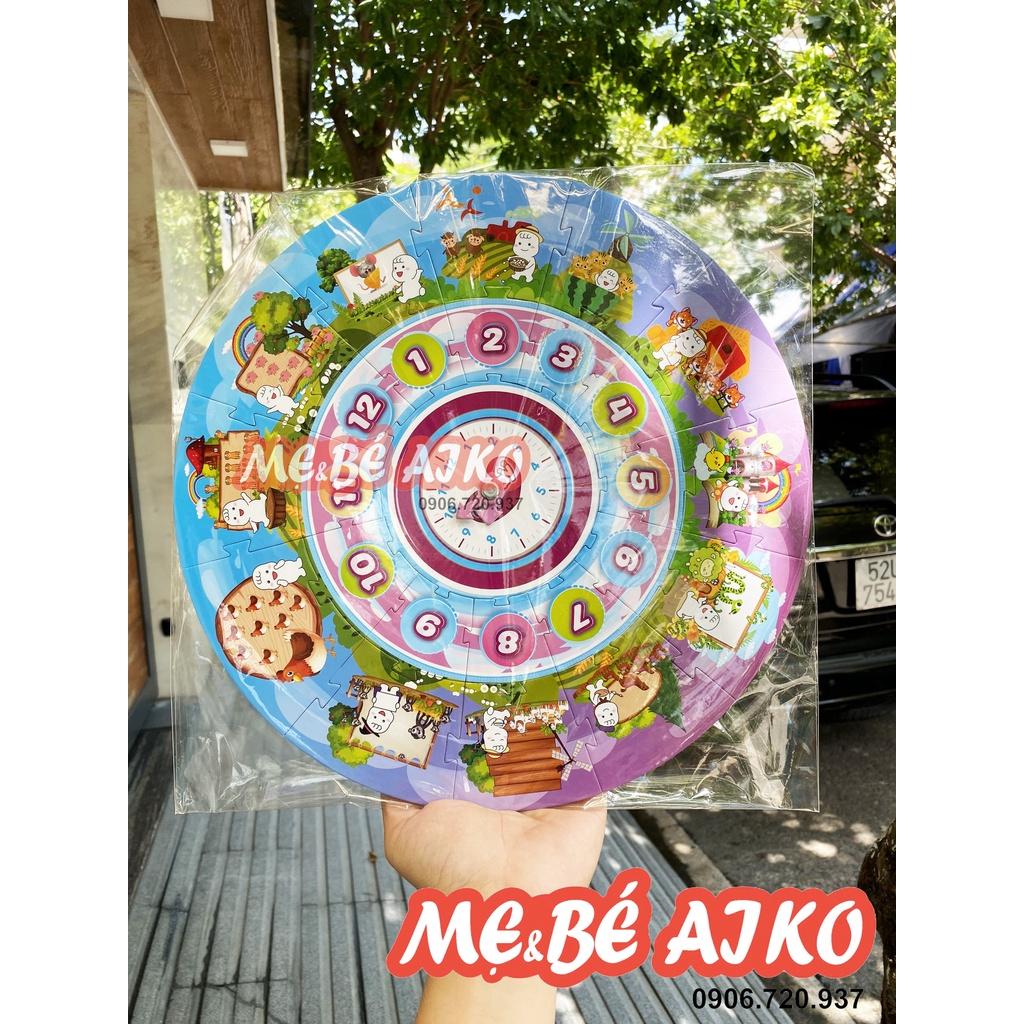 Đồng Hồ Xếp Hình Thông Minh, Mảnh Ghép Giúp Bé Khám Phá, Nhận Biết, Kích Thích Về Các Con Số, Và Các Loài Vật