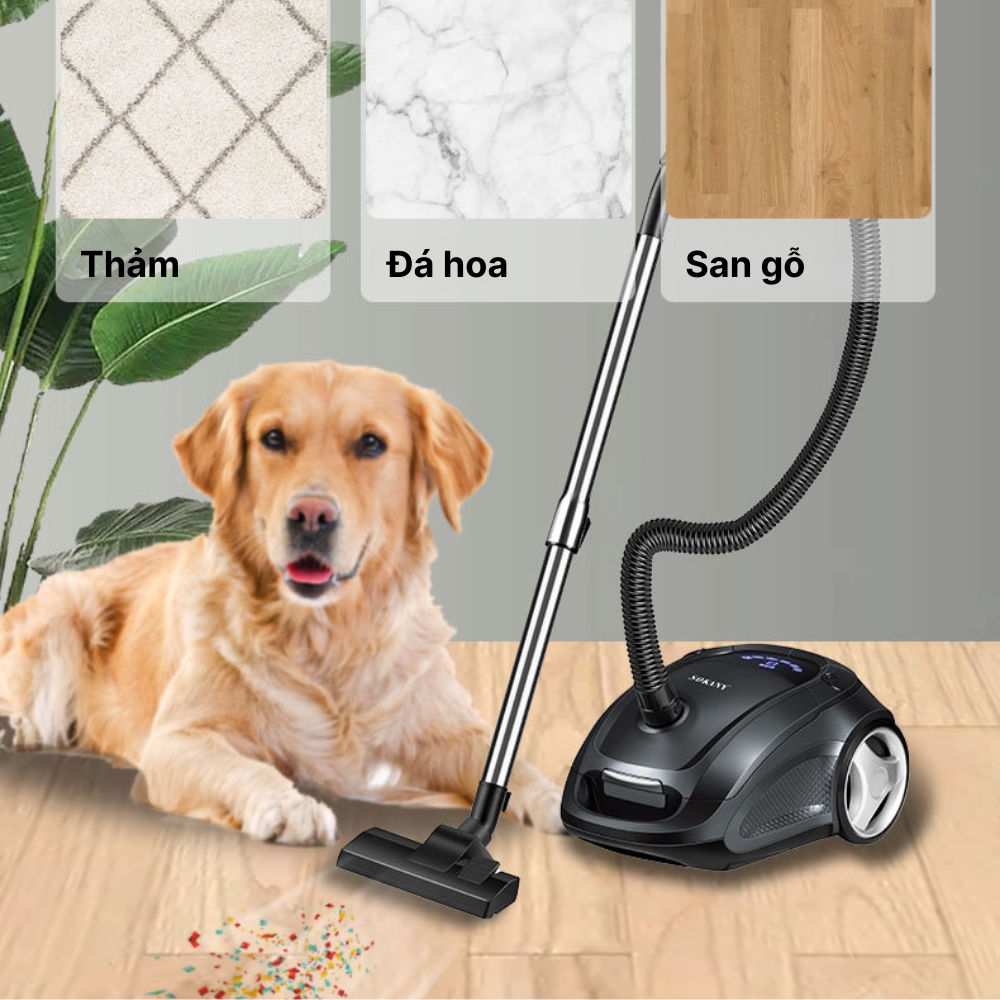 Máy hút bụi cầm tay gia đình SOKANY SK-13041 với lực hút lên đến 220.000Pa có màn hình LCD vô cùng tiện ích - HÀNG CHÍNH HÃNG - DELIYA