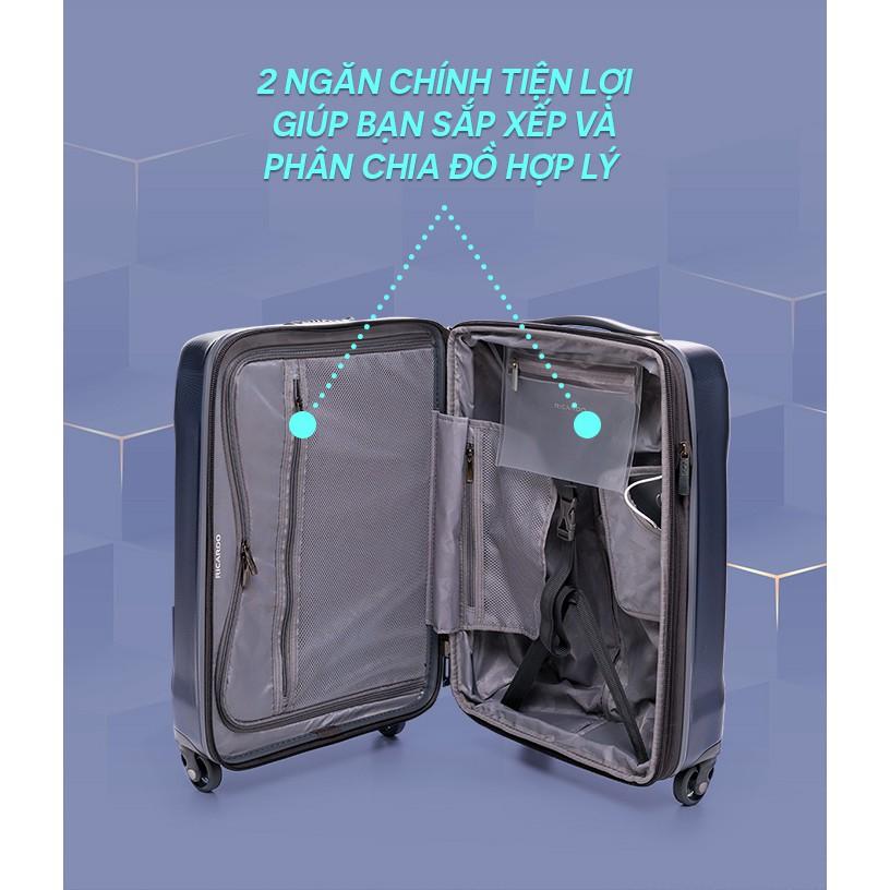 Vali du lịch size S (21 inch), Ricardo Tioga 2.0 thế hệ mới, thương hiệu Mỹ, bảo hành 5 năm quốc tế, Màu Navy