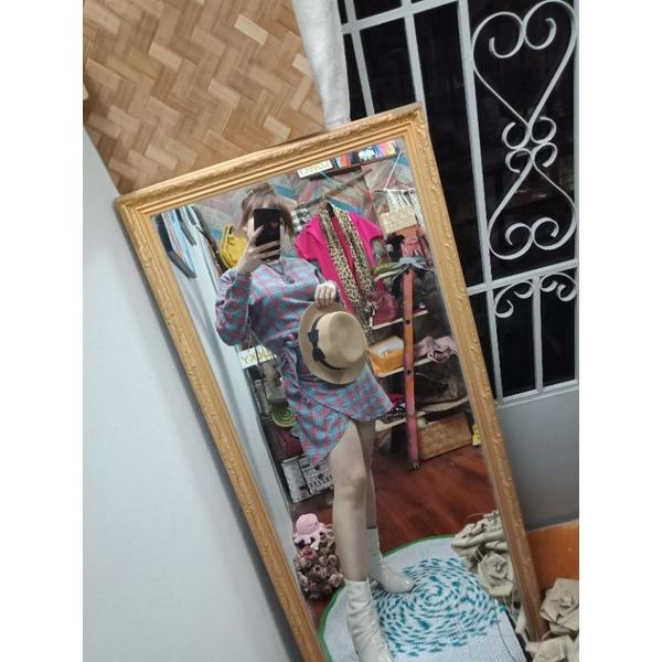 Đầm caro xanh đỏ