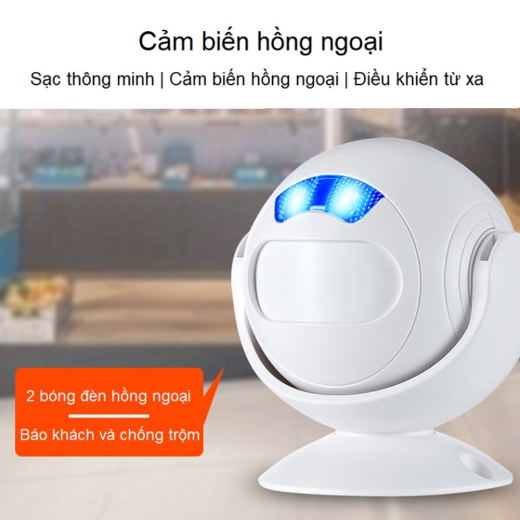 Báo khách cảm biến chuyển động hồng ngoại có ĐKTX mr-SF23R ( 6 ngôn ngữ khác nhau, 36 loại nhạc chuông báo khách - Tặng kèm pin )