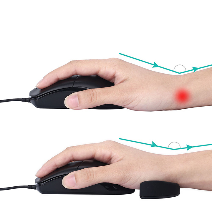 Kê Tay Di Chuột Công Thái Học Version 2.0 Chất Liệu Silicon Wrist Rest Mouse Pad ( Chống Mỏi Giảm Chấn Thương Chai Sần Hàng Chính Hãng )