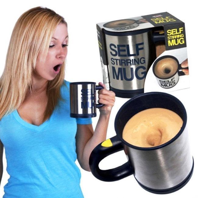 Ly Tự Động Khuấy, Ly Pha Cafe Tự Động, Cốc Pha Cafe Tự Động Self Stirring Mug Dùng Rất Tiện Lợi - Vận Chuyển Miễn Phí Toàn Quốc