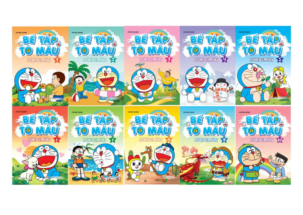 Combo Bé Tập Tô Màu Doraemon ( 10 quyển ) (BÌA NGẪU NHIÊN ) - KV
