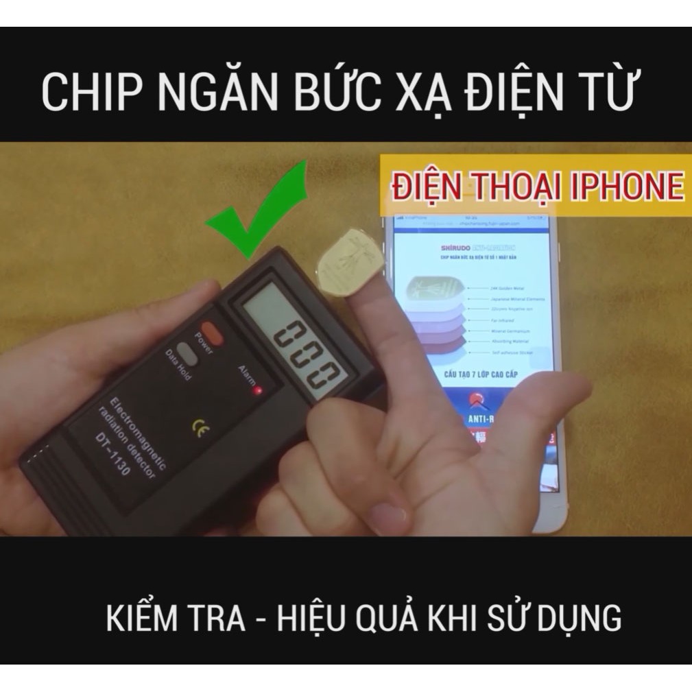 Chip Ngăn Bức Xạ Điện Từ Hàn Quốc GC - 24K Gold, Miếng Dán Điện Thoại Chống Bức Xạ Có Hại Với Con Người