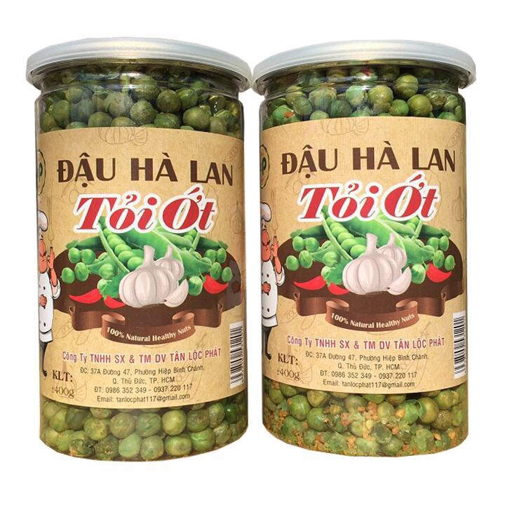 1KG ĐẬU HÀ LAN TỎI SẤY GIÒN - COMBO 2 HŨ