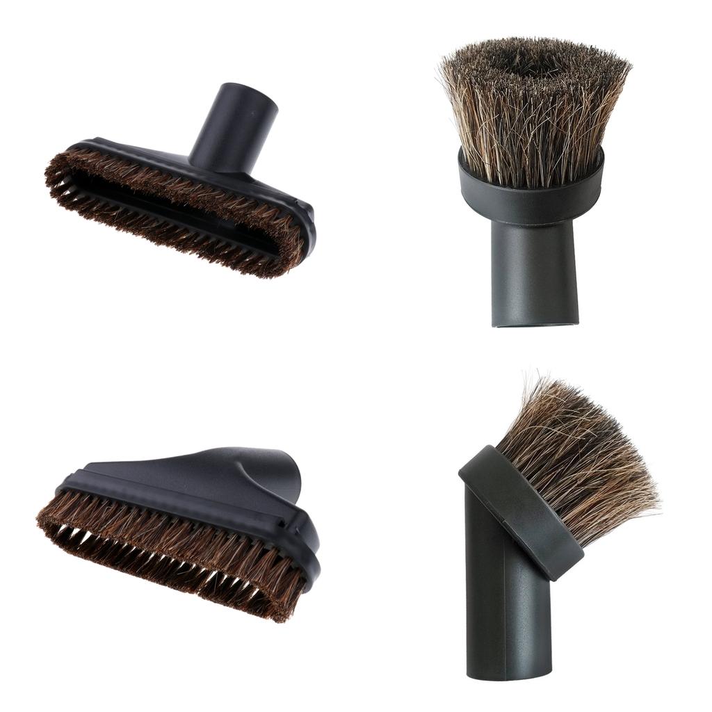 Set 4-Piece 32mm/1.25" Dia. Vacuum Brush Bristle Horsehair Brush-35mm Hair