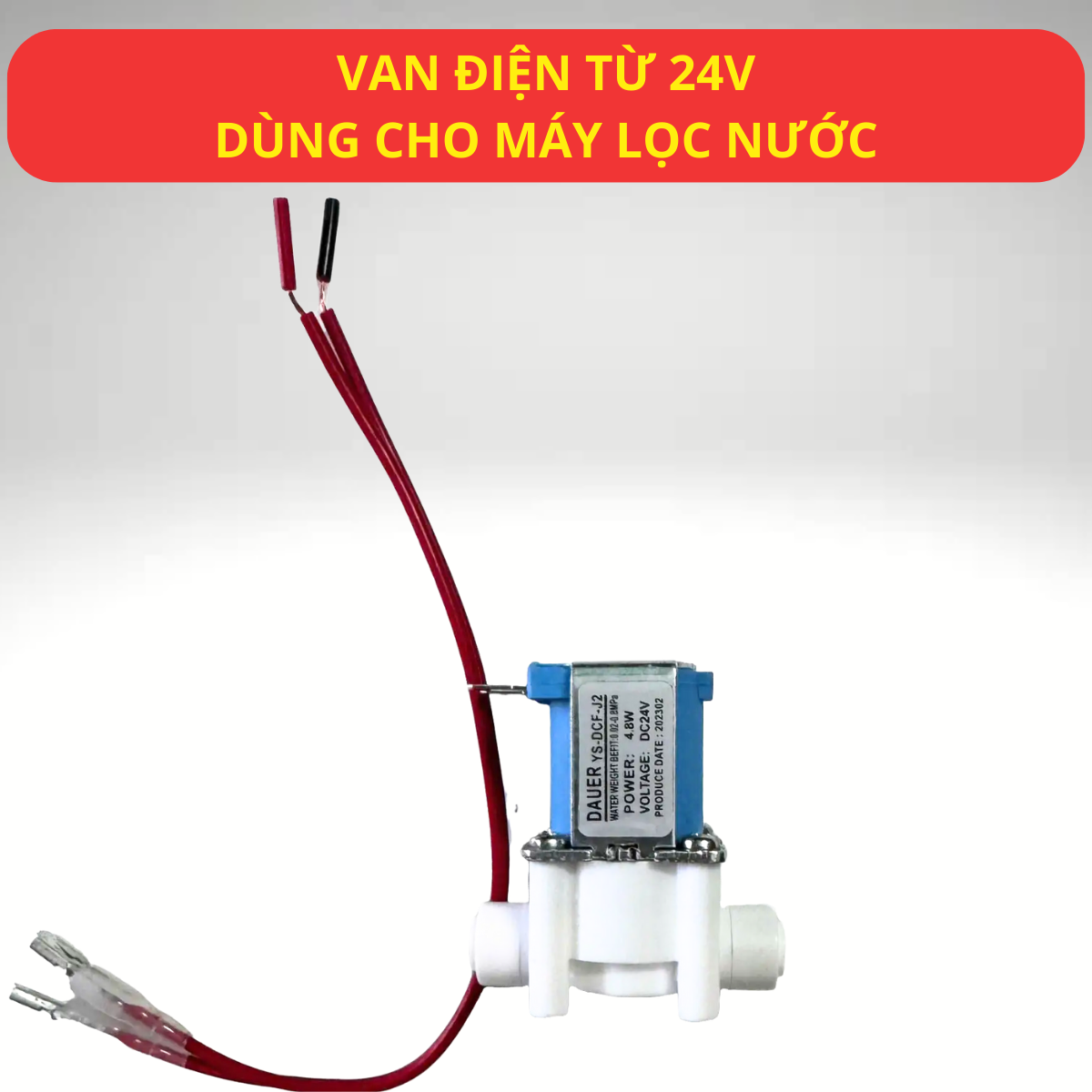 VAN ĐIỆN TỪ 24V DÙNG CHO MÁY LỌC NƯỚC - CÓ CO NỐI NHANH DỄ DÀNG LẮP ĐẶT THAY THẾ